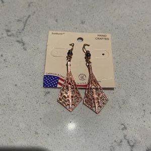 Sunburst dangle earrings